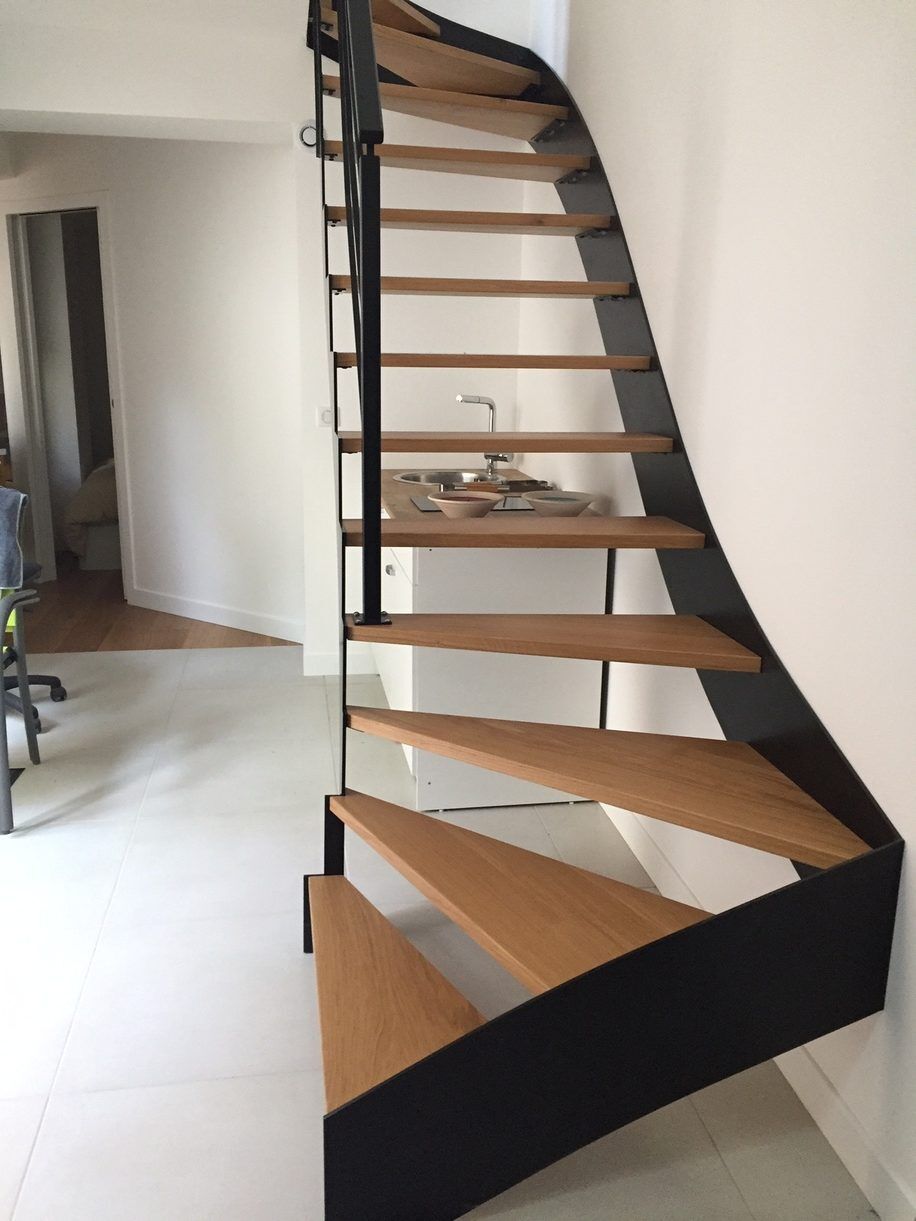 Escalier bois quart tournant - ABEG
