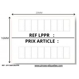 Étiquettes REF LPPR - PRIX ARTICLE Compatible Etiqueteuse Avery 1136 Paxar Monarch 20x16mm