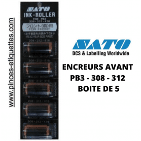 Rouleaux Encreurs AVANT SATO : Etiqueteuses PB 3 208 -312  boite de 5 Tampons