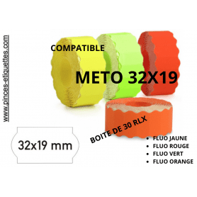 ÉTIQUETTES Meto 32X19 mm FLUO Couleurs Universelles