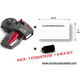 PACK DLC : 8 RLX "A CONSOMMER JUSQU'AU + Étiqueteuse 1131 AVERY 20x11mm