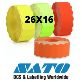Étiquettes SATO Judo 26 Fluo Couleur Étiqueteuse JUDO-METO : 26x16mm