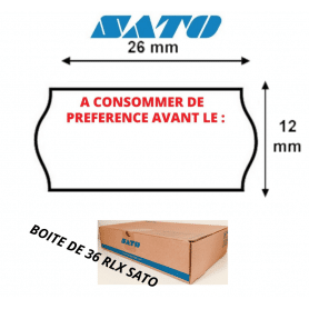 Étiquettes SATO 26x12mm A CONSOMMER DE PREFERENCE AVANT LE : KENDO 26