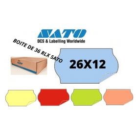 Étiquettes SATO 26x12mm Couleurs pour KENDO 26