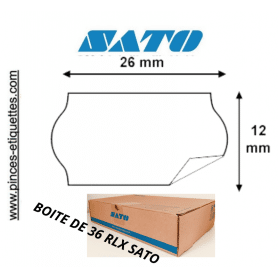 Étiquettes SATO 26x12mm Blanches pour KENDO 26
